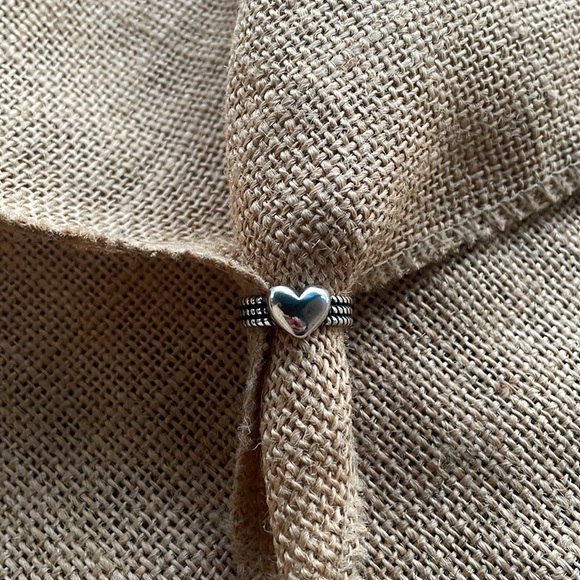 LOVE Heart Rings Vintage Handmade Weave Thai Silver adjustable ring New - Picture 3 of 16
